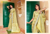 Rathotsav Sarees with Linen blend elegance and comfort, offering a lightweight and breathable fabric